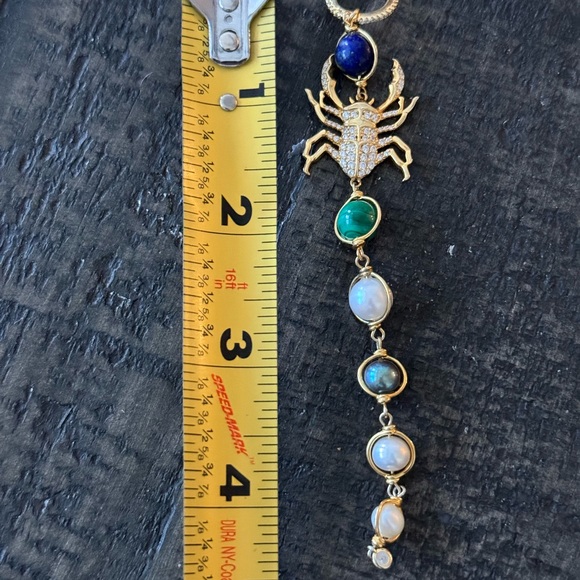 Songle drop earring with gemstones and crystals - Picture 5 of 10